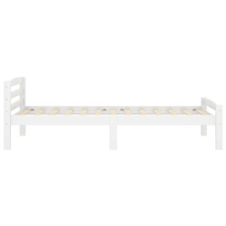 vidaXL Giroletto Bianco in Legno Massello di Pino 100x200 cm