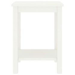 vidaXL Comodino Bianco 35x30x47 cm in Legno Massello di Pino