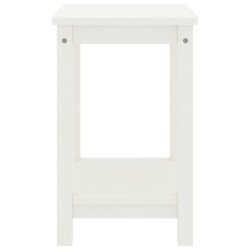 vidaXL Comodino Bianco 35x30x47 cm in Legno Massello di Pino