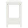 vidaXL Comodino Bianco 35x30x47 cm in Legno Massello di Pino