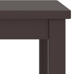 vidaXL Comodino Marrone Scuro 35x30x47 cm in Legno Massello di Pino