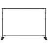 vidaXL Supporto per Fondale Nero 305x243 cm in Acciaio