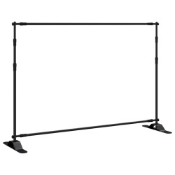 vidaXL Supporto per Fondale Nero 305x243 cm in Acciaio