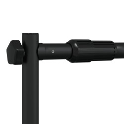 vidaXL Supporto per Fondale Nero 305x243 cm in Acciaio