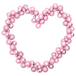 vidaXL Ghirlanda di Palline di Natale Rosa 175 cm in Polistirene