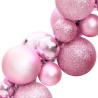 vidaXL Ghirlanda di Palline di Natale Rosa 175 cm in Polistirene