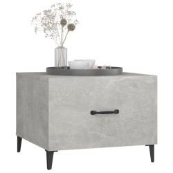 vidaXL Tavolino da Salotto Gambe in Metallo Grigio Cemento 50x50x40 cm