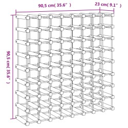 vidaXL Portabottiglie Vino 72 Bottiglie 90,5x23x90,5 cm Massello Pino