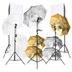 Kit Studio Fotografico con Luci, Tavolo da Ripresa e Riflettore