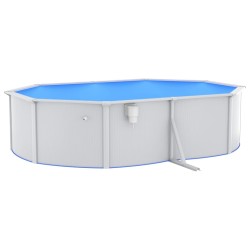 vidaXL Piscina con Pompa Filtro a Sabbia e Scaletta 490x360x120 cm