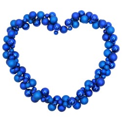 vidaXL Ghirlanda di Palline di Natale Blu 175 cm in Polistirene