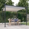 vidaXL Pergola da Giardino con Tetto Retrattile 3x3 m Crema