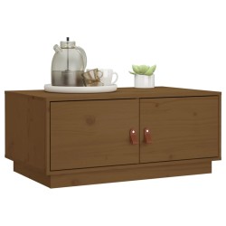 vidaXL Tavolino da Salotto Miele 80x50x35 cm in Legno Massello di Pino