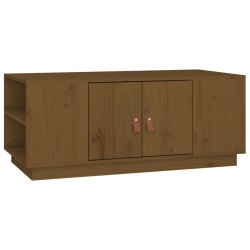 vidaXL Tavolino da Salotto Miele 100x50x41cm in Legno Massello di Pino