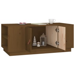 vidaXL Tavolino da Salotto Miele 100x50x41cm in Legno Massello di Pino