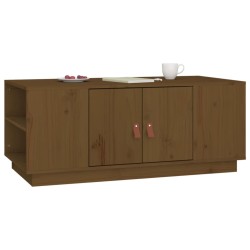 vidaXL Tavolino da Salotto Miele 100x50x41cm in Legno Massello di Pino