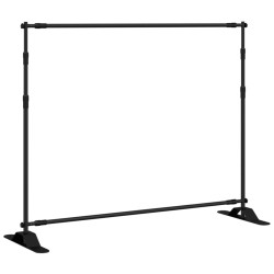 vidaXL Supporto per Fondale 254x243 cm in Acciaio