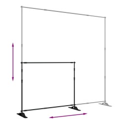 vidaXL Supporto per Fondale 254x243 cm in Acciaio