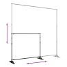 vidaXL Supporto per Fondale 254x243 cm in Acciaio