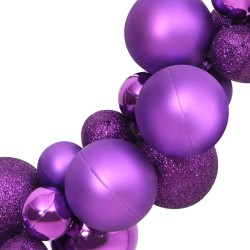 vidaXL Ghirlanda di Palline di Natale Viola 175 cm in Polistirene