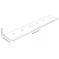 Pannelli Murali 12 pz Rossi 90x15 cm in Similpelle 1,62 m²