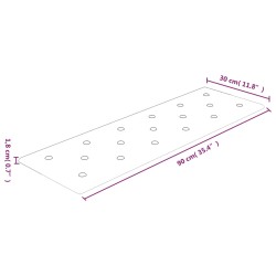 Pannelli Murali 12 pz Rossi 90x30 cm in Similpelle 3,24 m²