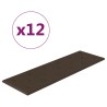 vidaXL Pannelli Murali 12 pz Marroni 90x30 cm in Similpelle 3,24 m²