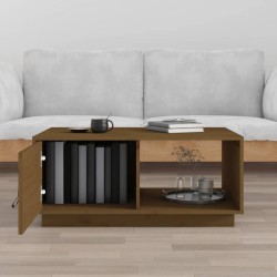 vidaXL Tavolino da Salotto Miele 80x50x35,5 cm Legno Massello di Pino