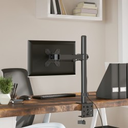 vidaXL Supporto per Monitor in Acciaio Nero VESA 75/100 mm