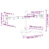 vidaXL Supporto per Monitor Doppio in Acciaio Nero VESA 75/100 mm