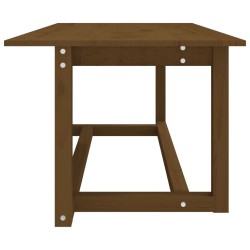 vidaXL Tavolino da Salotto Miele 110x55x45 cm Legno Massello di Pino