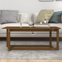 vidaXL Tavolino da Salotto Miele 110x55x45 cm Legno Massello di Pino