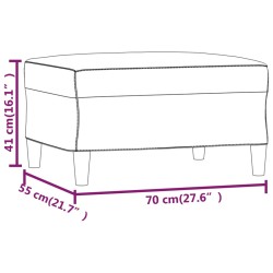 vidaXL Poggiapiedi Tortora 70x55x41 cm in Tessuto