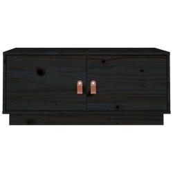 vidaXL Tavolino da Salotto Nero 80x50x35 cm in Legno Massello di Pino