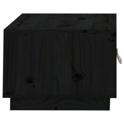 vidaXL Tavolino da Salotto Nero 80x50x35 cm in Legno Massello di Pino