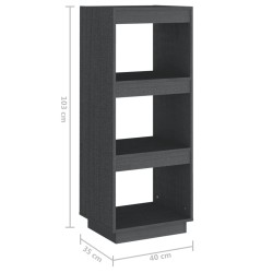 vidaXL Libreria/Divisorio Grigio 40x35x103cm in Legno Massello di Pino