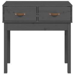 vidaXL Tavolo Consolle Grigio 76,5x40x75 cm in Legno Massello di Pino