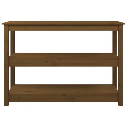 vidaXL Tavolo Consolle Miele 110x40x74 cm in Legno Massello di Pino