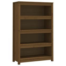 vidaXL Libreria Marrone Miele 80x35x126 cm in Legno Massello di Pino