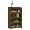 vidaXL Libreria Marrone Miele 80x35x126 cm in Legno Massello di Pino