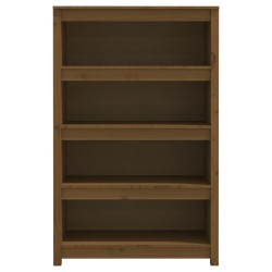 vidaXL Libreria Marrone Miele 80x35x126 cm in Legno Massello di Pino