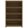 vidaXL Libreria Marrone Miele 80x35x126 cm in Legno Massello di Pino