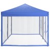 vidaXL Tenda per Feste Pieghevole con Pareti Laterali Blu 3x6 m