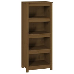 vidaXL Libreria Marrone Miele 50x35x125,5 cm in Legno Massello di Pino