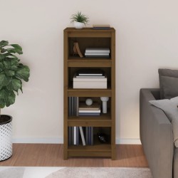 vidaXL Libreria Marrone Miele 50x35x125,5 cm in Legno Massello di Pino