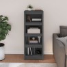 vidaXL Libreria Grigia 50x35x125,5 cm in Legno Massello di Pino