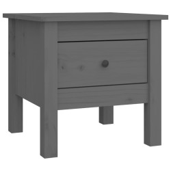 vidaXL Tavolino Grigio 40x40x39 cm Legno Massello di Pino