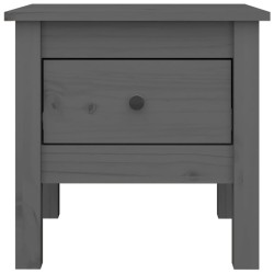 vidaXL Tavolino Grigio 40x40x39 cm Legno Massello di Pino