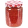    Vasi Marmellata in Vetro Coperchio Bianco e Rosso 96 pz 230 ml