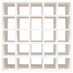 vidaXL Portabottiglie Bianco 56x25x56 cm in Legno Massello di Pino